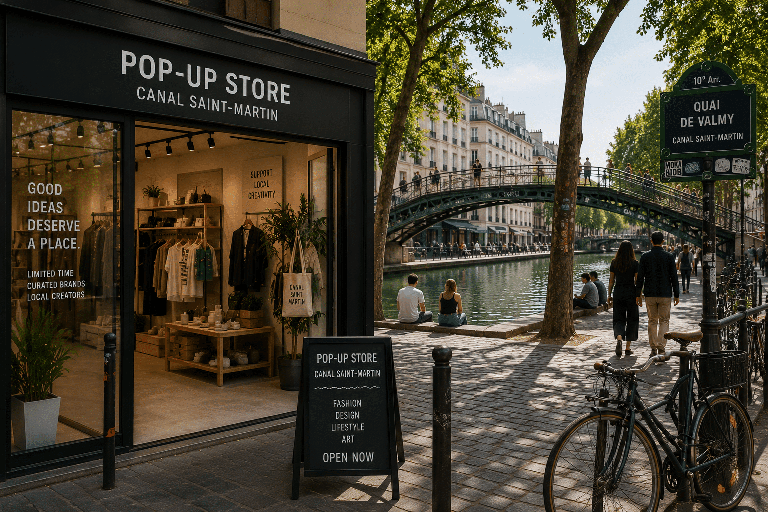 Canal Saint-Martin: a pop-up neighbourhood in Paris