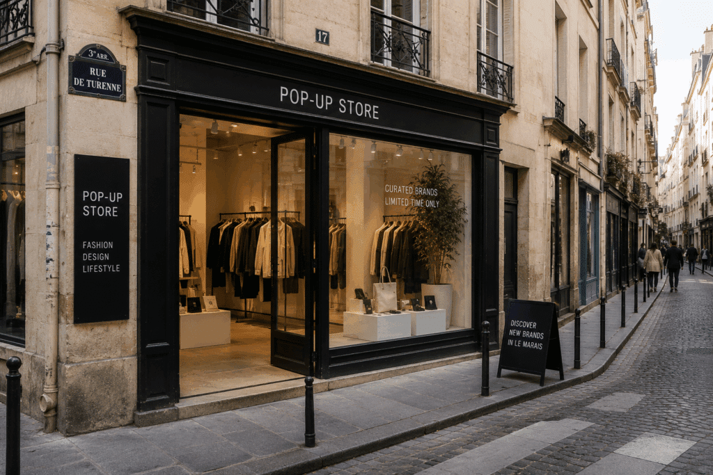 Pop-up store in Le Marais, Paris