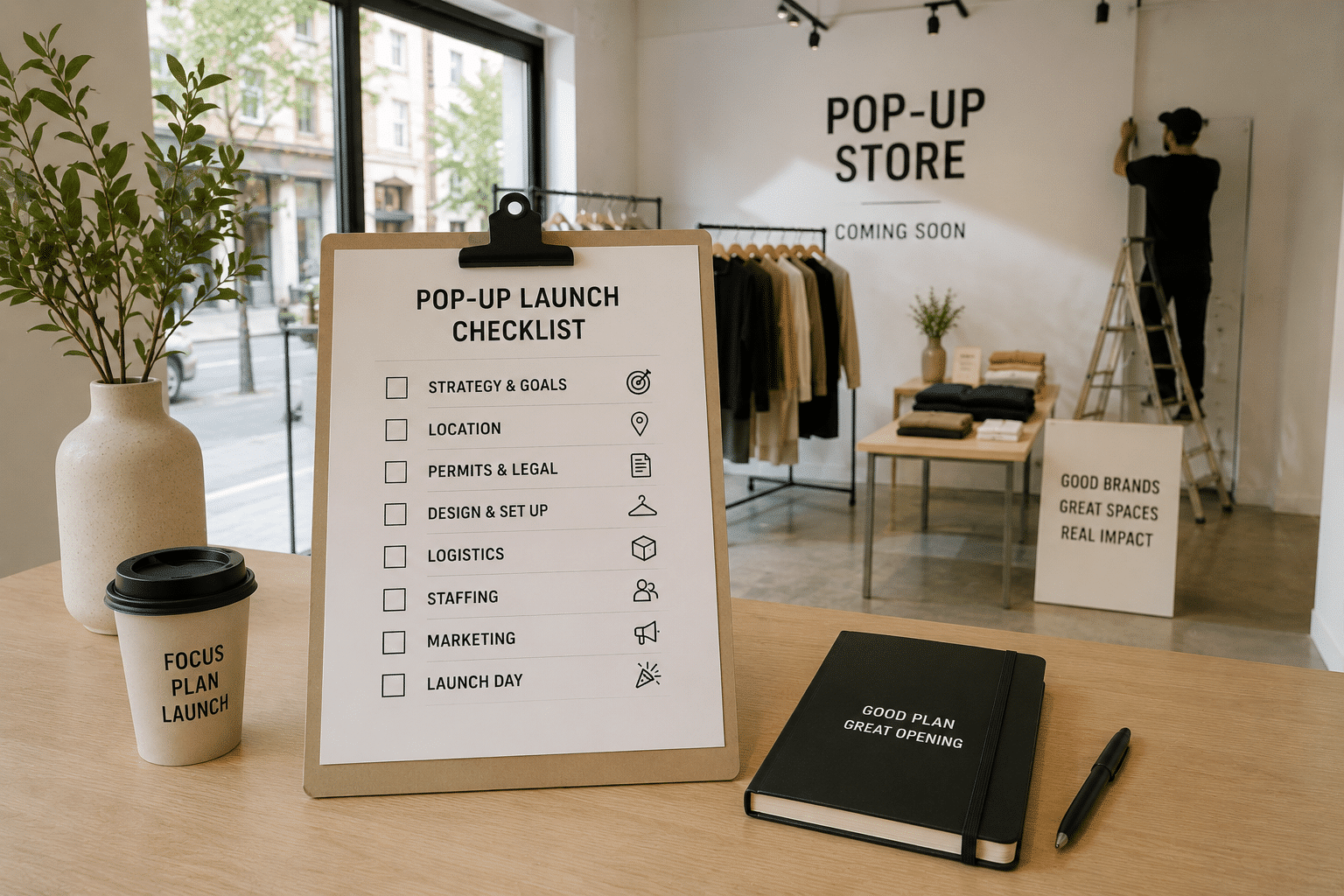 Checklist for launching a pop-up in 30 days
