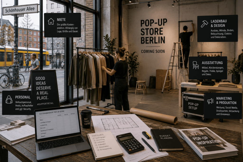 How much does a pop-up store cost in Germany?