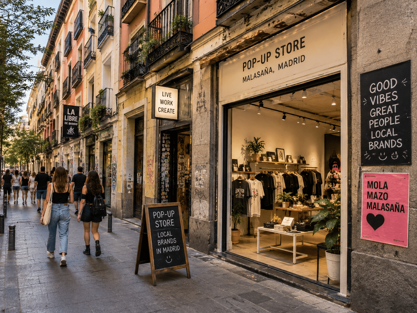 Malasaña: el mejor barrio para un pop-up en Madrid